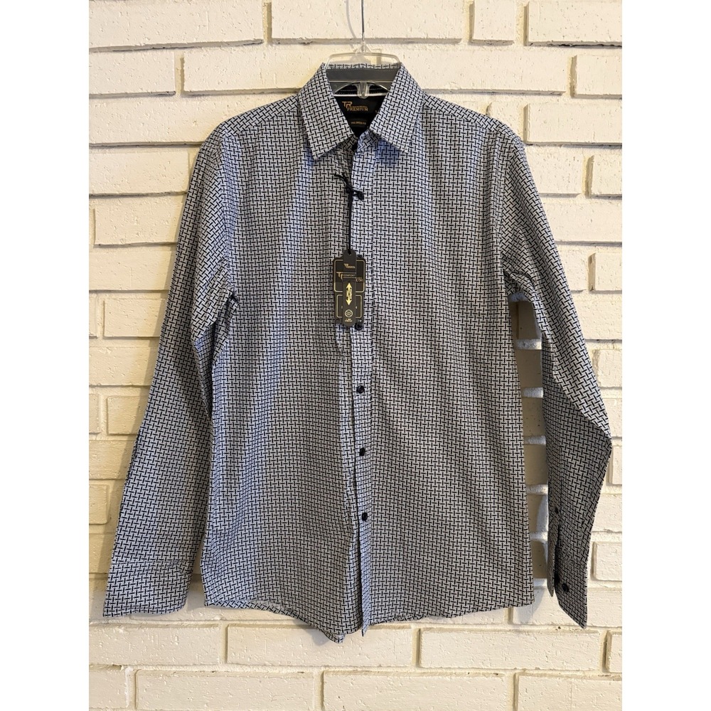 Tailored Recreation Premium Two Way Stretch Comfort Dress Shirt Sz Small